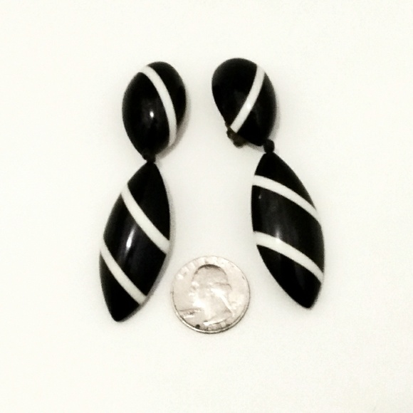 Vintage Designer Monies Couture Runway Oversized Mod Earrings - Picture 7 of 8